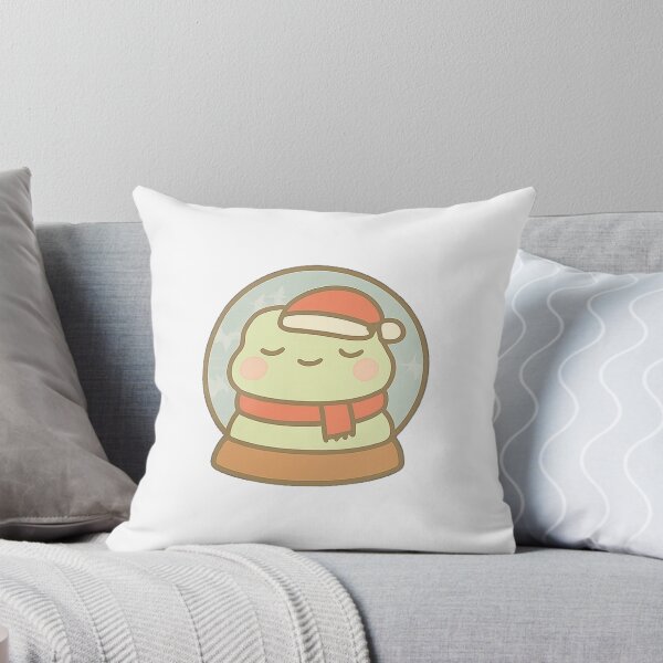 Item preview, Kawaii Mochi Christmas Globe Frog Sticker designed and sold by BluesSketchbook.