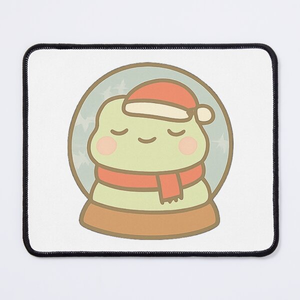 Item preview, Kawaii Mochi Christmas Globe Frog Sticker designed and sold by BluesSketchbook.
