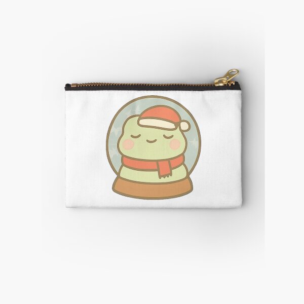 Item preview, Kawaii Mochi Christmas Globe Frog Sticker designed and sold by BluesSketchbook.