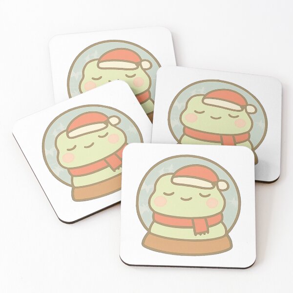 Item preview, Kawaii Mochi Christmas Globe Frog Sticker designed and sold by BluesSketchbook.