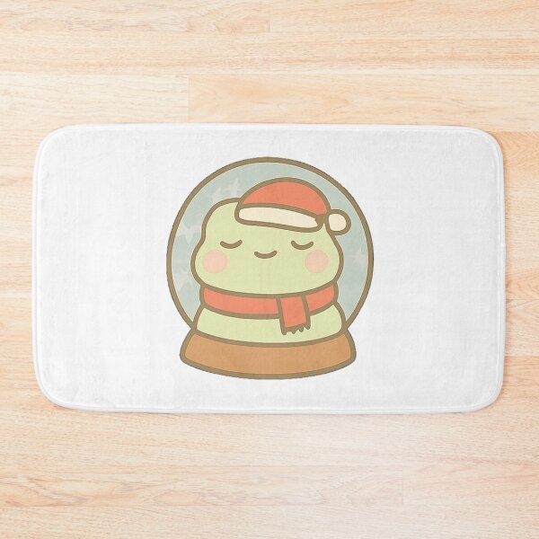 Item preview, Kawaii Mochi Christmas Globe Frog Sticker designed and sold by BluesSketchbook.