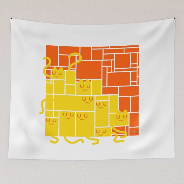 Item preview, Square Squishy Cat Wall designed and sold by chowlet.
