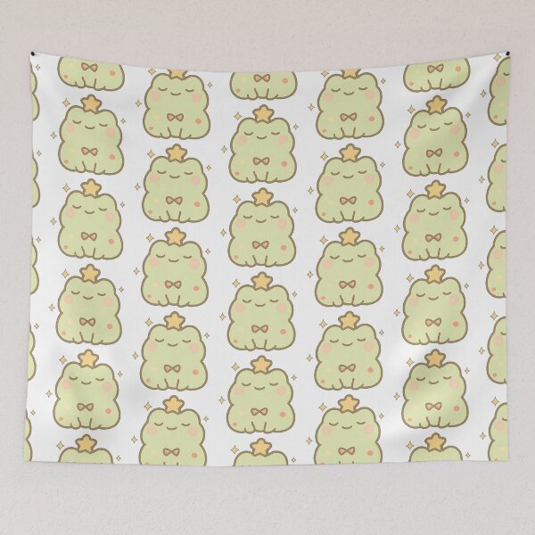 Item preview, Kawaii Mochi Christmas Star Frog Sticker designed and sold by BluesSketchbook.