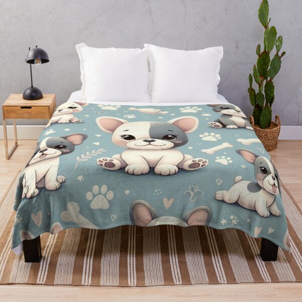 Item preview, Cute French Bulldogs Pattern designed and sold by Wags & Tails.