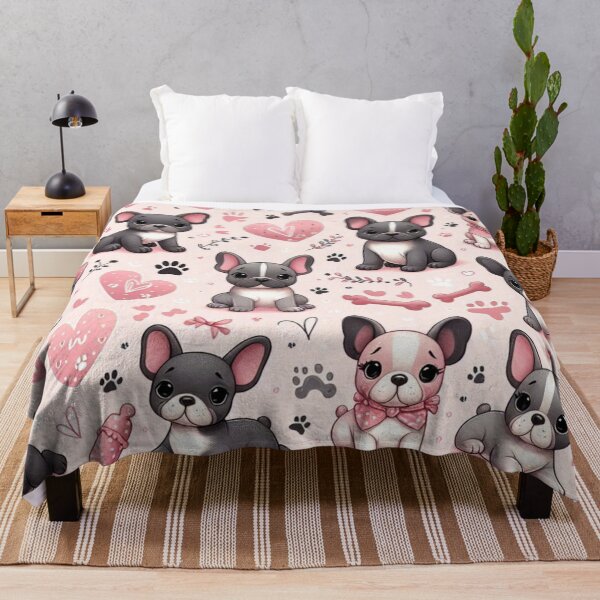 Item preview, Cute French Bulldogs Pattern designed and sold by Wags & Tails.