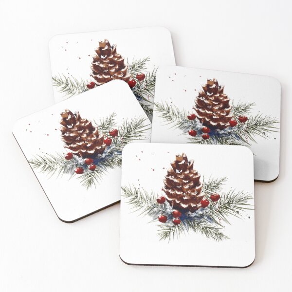 Item preview, The Evergreen Bounty: Winter Botanical Study designed and sold by WatercolourLily.