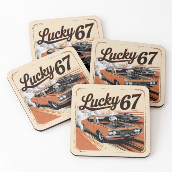 Item preview, Lucky 67 Muscle Car Race Vintage Burnout Drift Design designed and sold by SplashTastic.