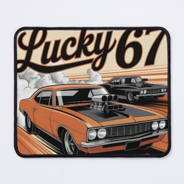 Item preview, Lucky 67 Muscle Car Race Vintage Burnout Drift Design designed and sold by SplashTastic.