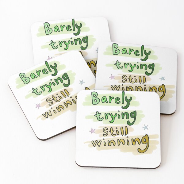 Item preview, Barely trying still winning  designed and sold by Yooashop.