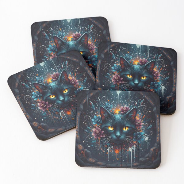 Item preview, Black cat spiritual designed and sold by Apocalyptik Designs .