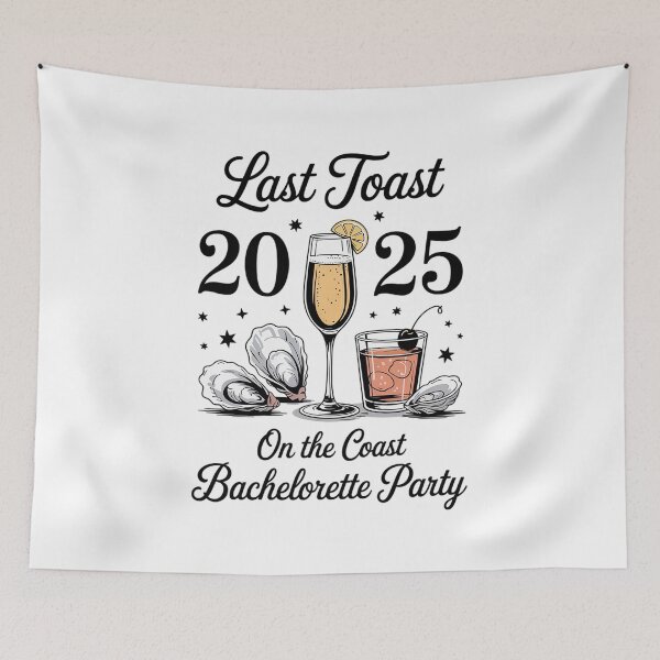 Item preview, Last Toast On the Coast Est 2025 Beach Bachelorette Party designed and sold by LKappa3Faber.