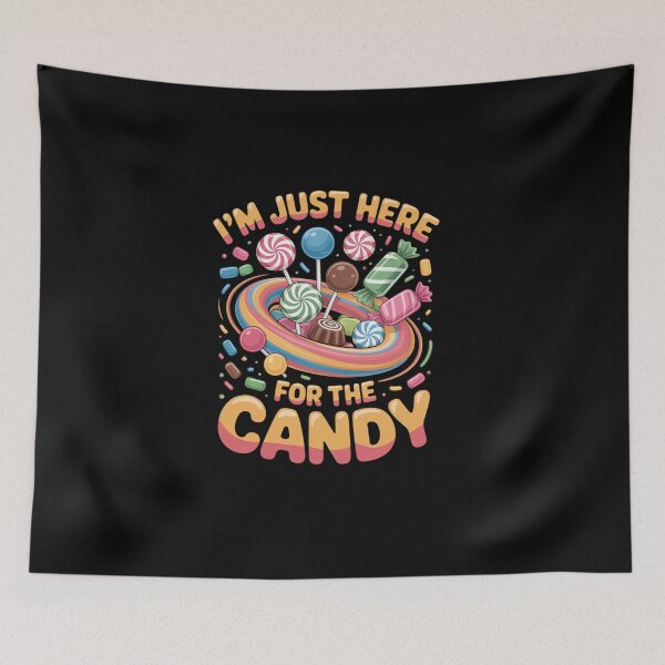 Item preview, I'm Just Here For The Candy Funny Halloween Pun Long designed and sold by namibambam.
