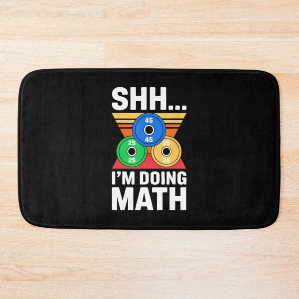 Item preview, Shhh I'M Doing Math Funny Gym Weightlifting designed and sold by TamaraIrma.