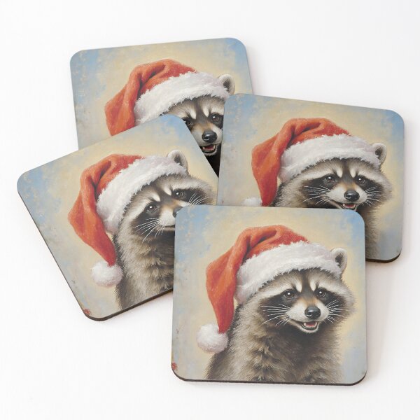 Item preview, Christmas Raccoon designed and sold by MultiTrinkets.