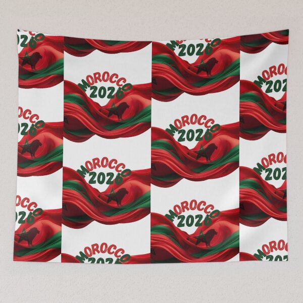 Item preview, Atlas Lion Pride: Abstract Morocco Flag Wave Design. designed and sold by printeGear.
