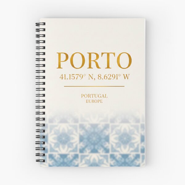 Item preview, Porto Portugal Coordinates Blue Azulejo Art designed and sold by vivaportugalstore.