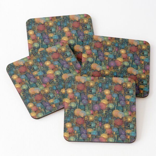 Item preview, Funda para iPhone con patrón sin costuras de fuegos artificiales coloridos en la ciudad por la noche designed and sold by chomdesign.