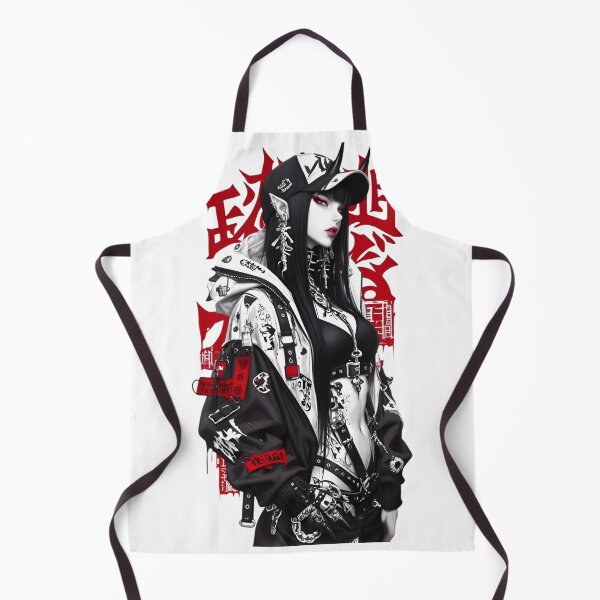 Item preview, Cyberpunk Demon Girl — Dark Streetwear Aesthetic Art designed and sold by Dyan4.