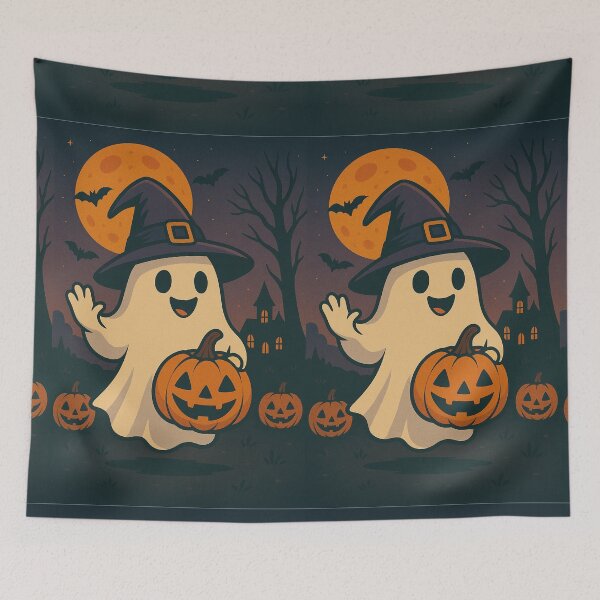 Item preview, Moonlit Ghost and Pumpkin Jack designed and sold by Krfto.