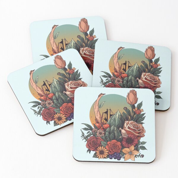Item preview, Urban Floral Collage: Nature and Industry Art with Roses, Tulip, Bird, and Bridge Silhouette, Neo-Traditional Style designed and sold by HimBoo.