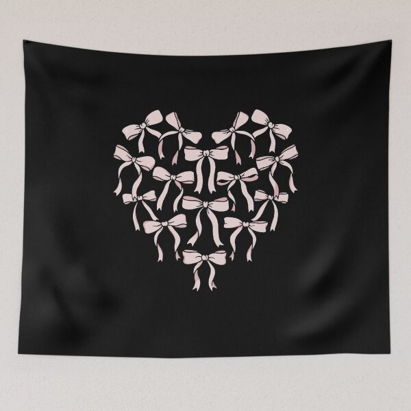 Item preview, Valentine Heart Shaped Pink Coquette Bows designed and sold by elderberry.