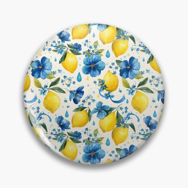 Item preview, Summer Portuguese Azulejo Lemon Apron – Mediterranean Blue designed and sold by Suzy Perez Art.