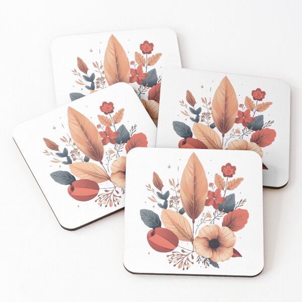 Item preview, Autumnal Floral Bouquet: Warm Terracotta Leaves and Flowers, Cozy Fall Aesthetic Illustration, Vintage Botanical Style designed and sold by HimBoo.