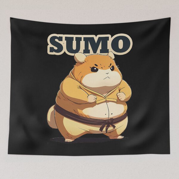 Item preview, Hamster Sumo Wrestler Yokozuna Rikishi Sekitrori designed and sold by KenlynPlaka.