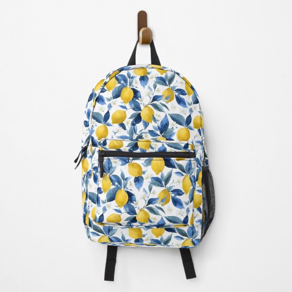 Item preview, Mediterranean Lemon Tile Pattern – Coastal Blue Ceramic Summer Apron designed and sold by Suzy Perez Art.