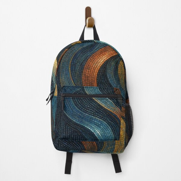 Item preview, Swirling Blue Gold Ancient Bead Mosaic Art designed and sold by korandkan.