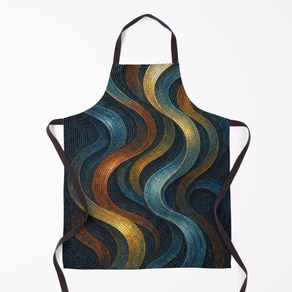 Item preview, Swirling Blue Gold Ancient Bead Mosaic Art designed and sold by korandkan.