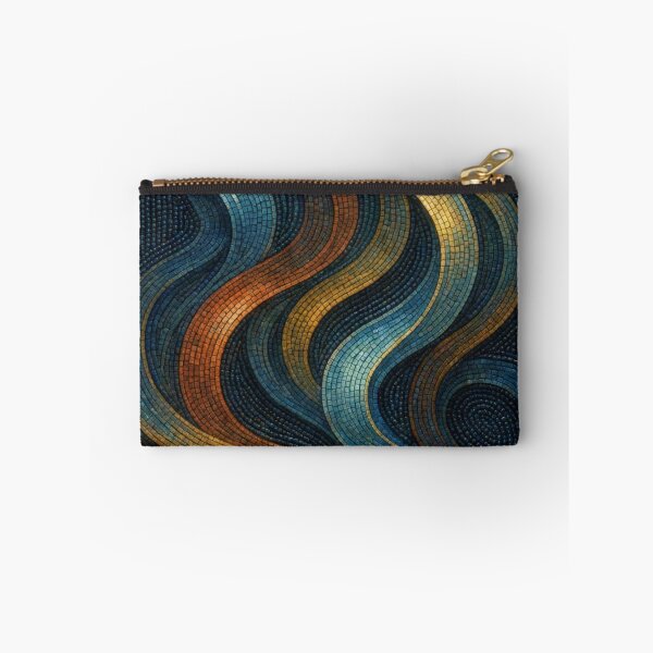 Item preview, Swirling Blue Gold Ancient Bead Mosaic Art designed and sold by korandkan.