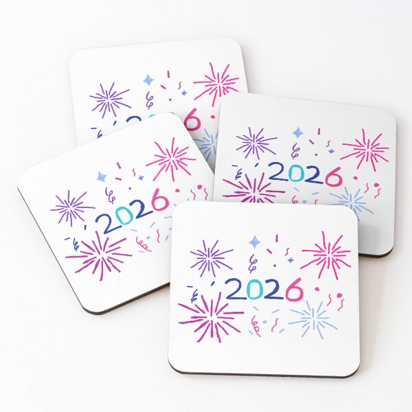 Item preview, Vibrant 2026 New Year's Celebration: Colorful Digits & Fireworks Design designed and sold by Belle-creates.