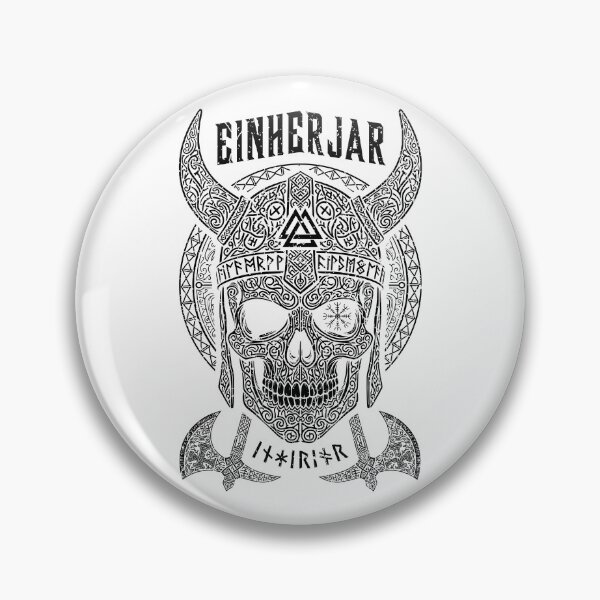 Item preview, Viking Einherjar Skull Chosen For Valhalla Warrior Norse designed and sold by GrandeDuc.