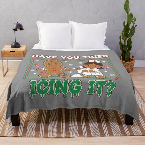 Item preview, Funny Christmas gingerbread shirt Have You Tried Icing It T-Shirt, cute holiday joke gift, festive nurse cookie graphic tee designed and sold by Kukiishop.