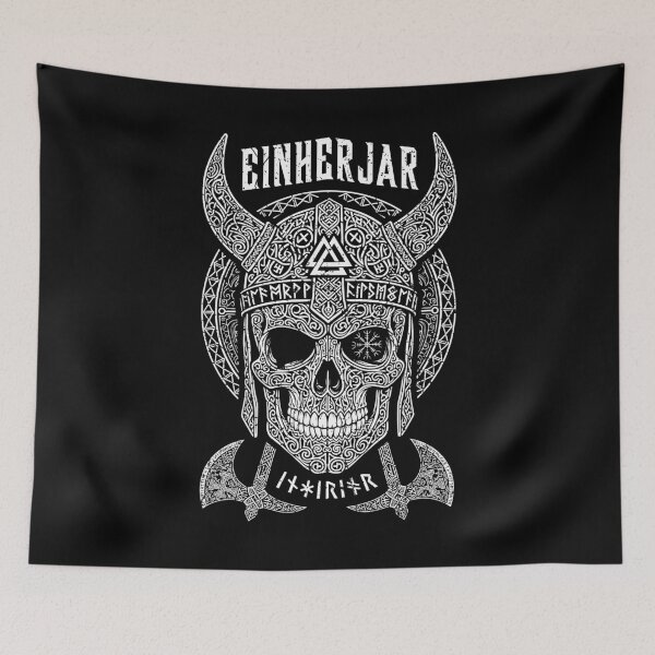 Item preview, Viking Einherjar Skull Chosen For Valhalla Warrior Norse designed and sold by GrandeDuc.