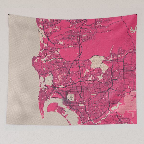 Item preview, San Diego City Map of California, USA - Blossom designed and sold by deMAP.