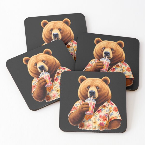 Item preview, Summer Bear | Floral Shirt Smoothie Vibes designed and sold by ColorSplash123.