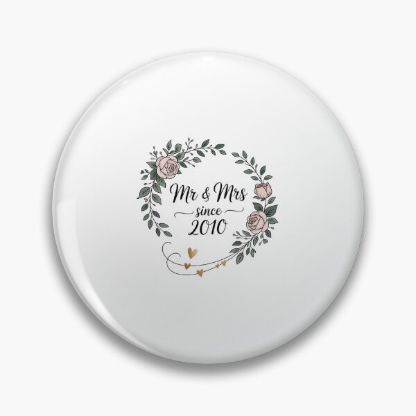Item preview, Mr And Mrs Since 2010 Wedding Date Year Celebration Graphic designed and sold by IhanVaanMaArt.