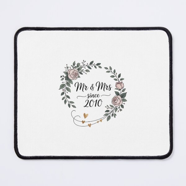 Item preview, Mr And Mrs Since 2010 Wedding Date Year Celebration Graphic designed and sold by IhanVaanMaArt.