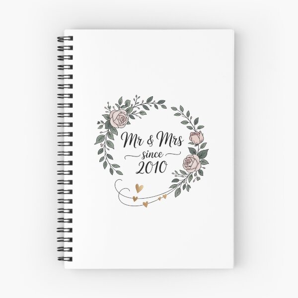 Item preview, Mr And Mrs Since 2010 Wedding Date Year Celebration Graphic designed and sold by IhanVaanMaArt.
