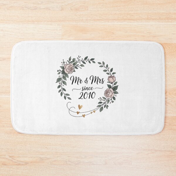 Item preview, Mr And Mrs Since 2010 Wedding Date Year Celebration Graphic designed and sold by IhanVaanMaArt.
