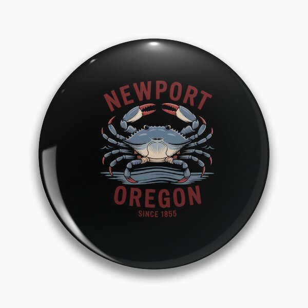 Item preview, Newport Oregon Dungeness Crab Since 1855 Arched Burgundy  designed and sold by ReadySide.