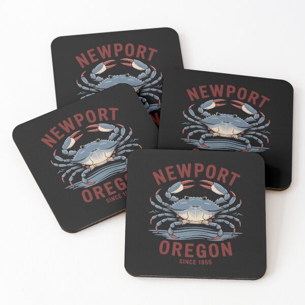 Item preview, Newport Oregon Dungeness Crab Since 1855 Arched Burgundy  designed and sold by ReadySide.