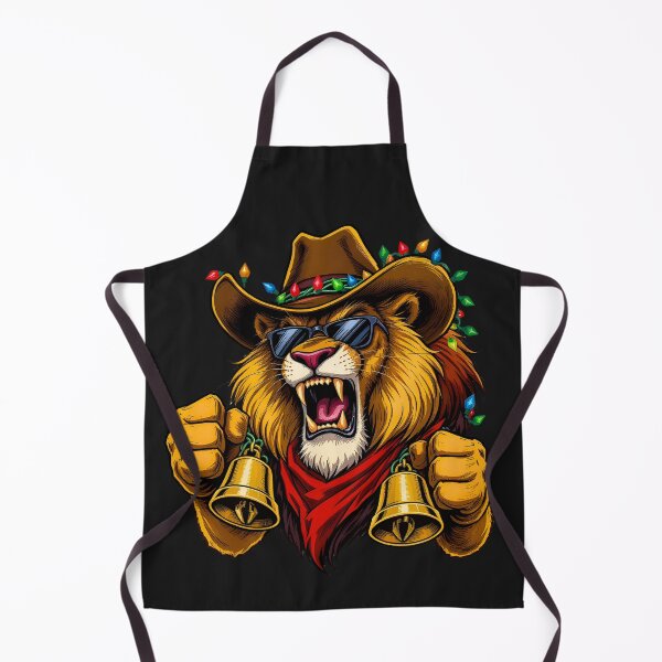 Item preview, Christmas Cowboy Lion | Jingle Bells Too Loud designed and sold by ColorSplash123.