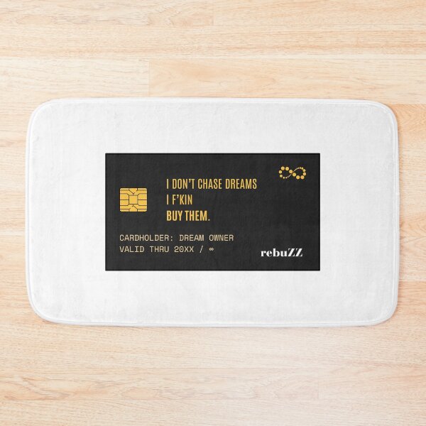 Item preview, Dream Owner Black Card – I Don’t Chase Dreams, I Buy Them designed and sold by rebuZZ-Apparels-The Minimalistic Buzz.