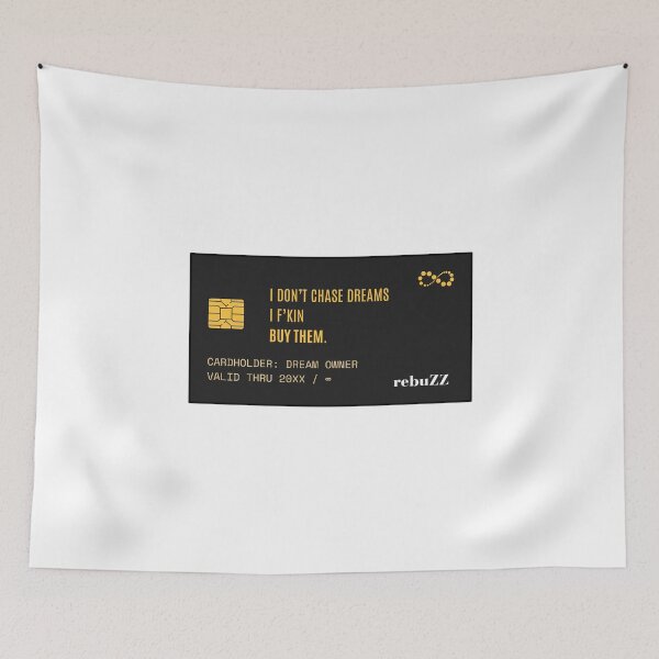 Item preview, Dream Owner Black Card – I Don’t Chase Dreams, I Buy Them designed and sold by rebuZZ-Apparels-The Minimalistic Buzz.