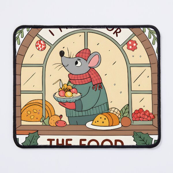 Item preview, Cute Christmas Mouse Here for Food designed and sold by Trendmingles.