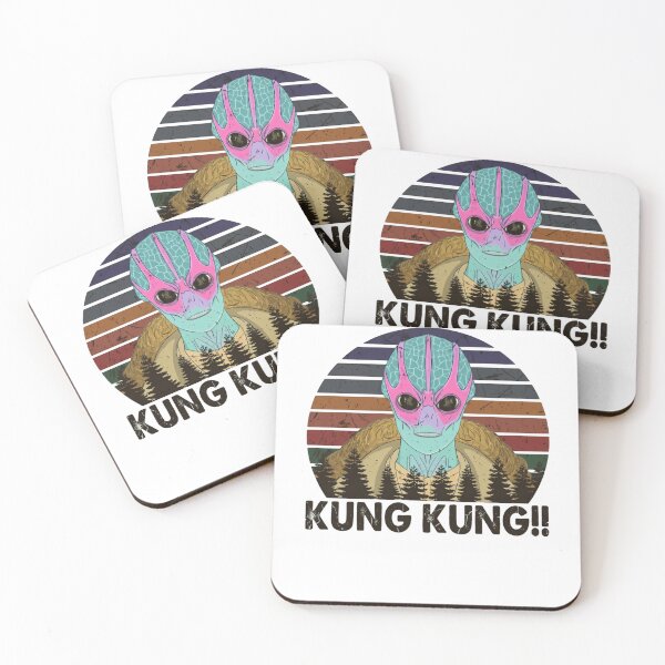 Item preview, Kung Kung Retro sunset Weird Space Hijinks in the Resident Alien designed and sold by SkeletonsDanger.