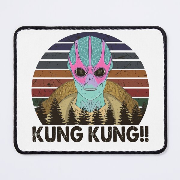 Item preview, Kung Kung Retro sunset Weird Space Hijinks in the Resident Alien designed and sold by SkeletonsDanger.